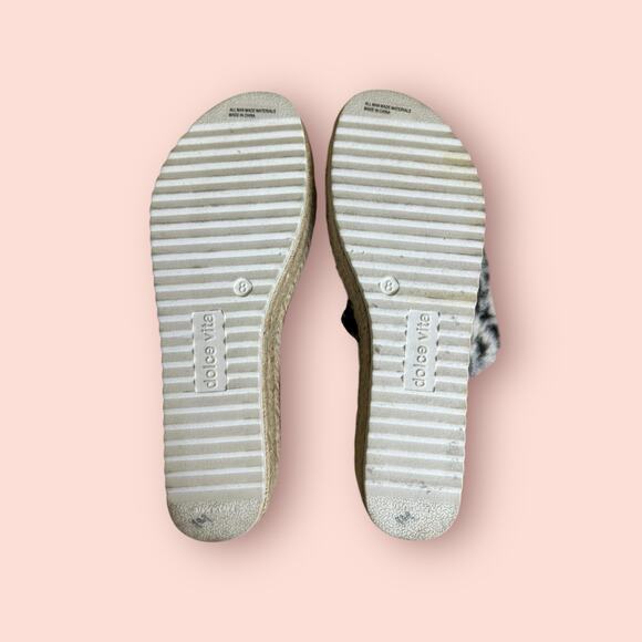 DV Dolce Vita Sandals Furry platform Womens Cheetah Print size 8 - Picture 5 of 5